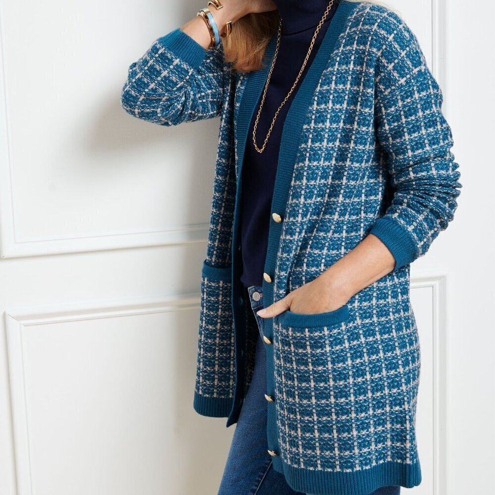 Talbots Plus Pure Merino Wool Cardigan NWT